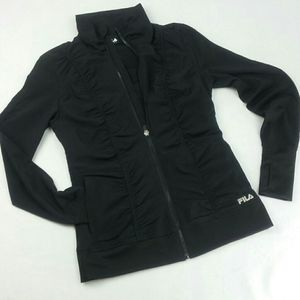 Fila Sport Running Black Ruched Jacket 